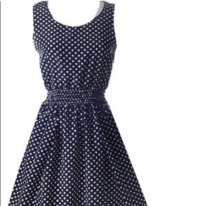 Black and white polka dot dress